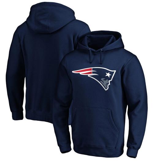 Мужской темно-синий пуловер с капюшоном с логотипом New England Patriots Primary Fanatics