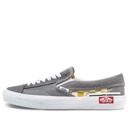 Кроссовки Vans Slip-On CAP 'Checkerboard - Pewter Mango Mojito', серый