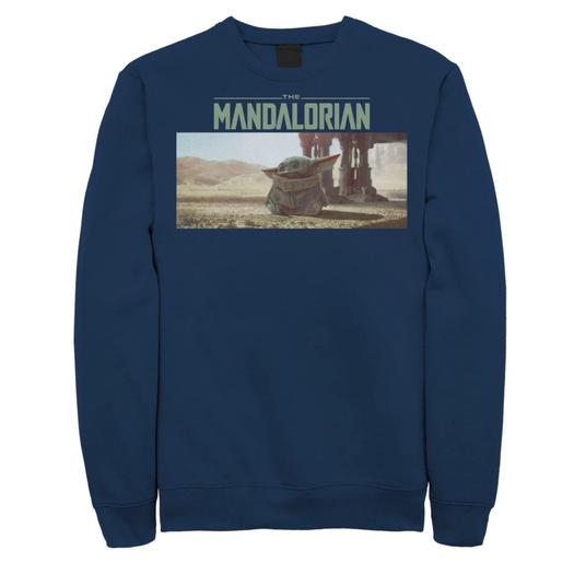 Мужской свитшот с логотипом Star Wars The Mandalorian The Child Licensed Character, синий