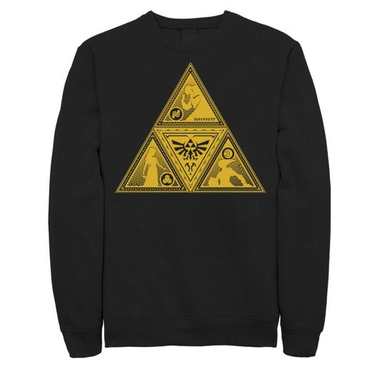 Мужской свитшот с силуэтом персонажа Nintendo Legend Of Zelda Triforce Licensed Character