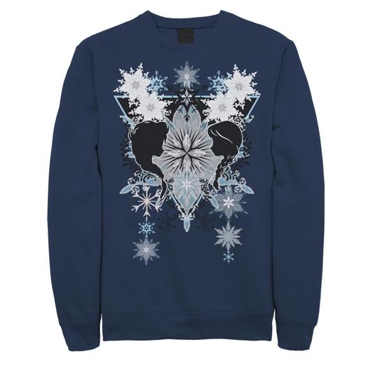 Мужской свитшот в стиле бохо Frozen Snowflake Disney, синий