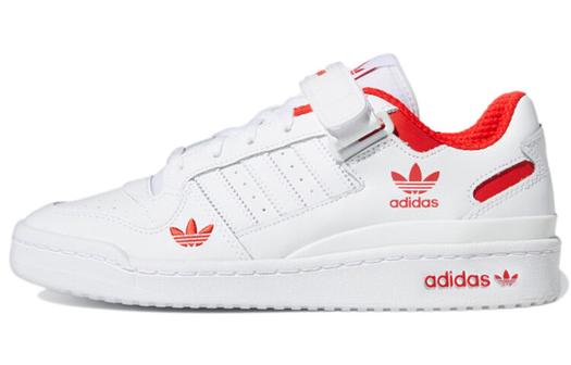 Кроссовки Adidas Originals Forum Low Cloud, белый/красный