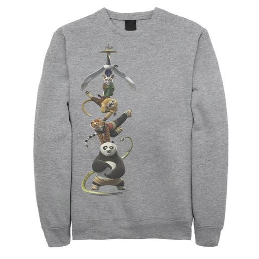 Мужской свитшот с портретом Kung Fu Panda Po And The Furious Five Stack Licensed Character