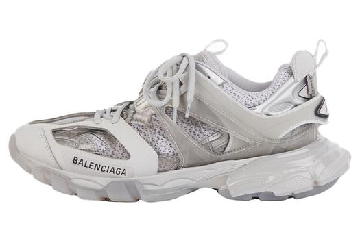 Кроссовки Balenciaga Track Clear Sole, низкие, платформа, серый