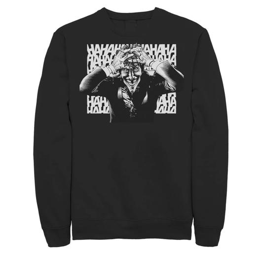 Мужской свитшот The Joker ХАХАХА DC Comics, черный