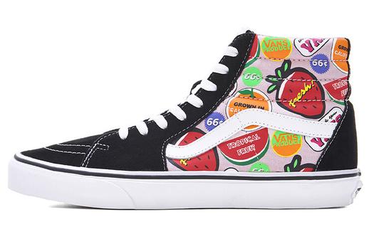 Кроссовки Vans SK8 Hi Black White Strawberry Multi‑Color