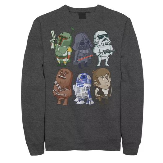 Мужской свитшот с рисунками в виде рисунков Star Wars