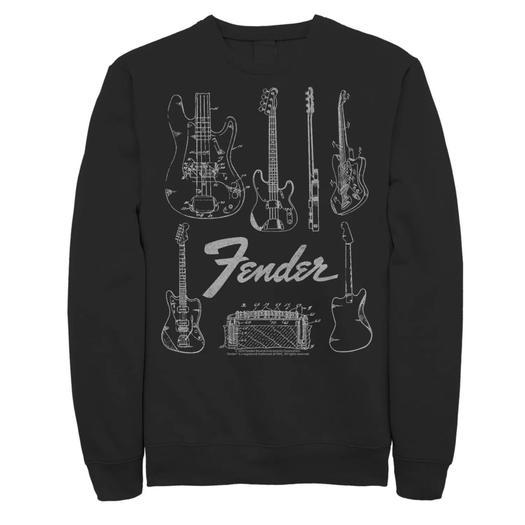 Мужская толстовка с логотипом Fender Guitars & Amp Licensed Character