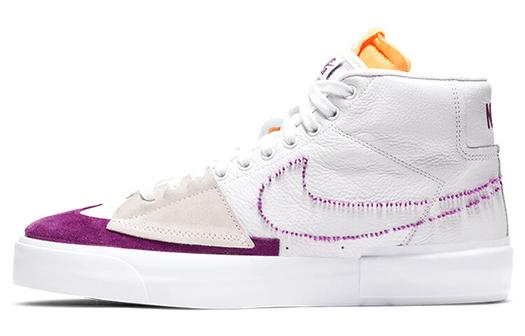 Кроссовки Nike Sb Zoom Blazer Mid Edge, белый/фиолетовый