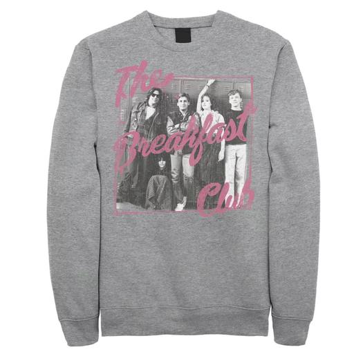 Мужской розовый свитшот Breakfast Club с текстом для групповой фотографии Licensed Character