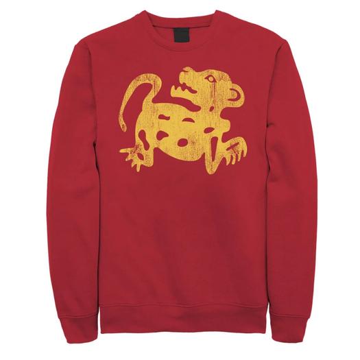 Мужской потертый свитшот Hidden Temple Yellow Jaguar Licensed Character