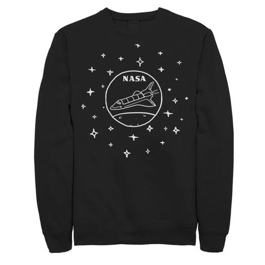 Мужской белый свитшот с логотипом NASA Shuttle Stars Doodle Licensed Character