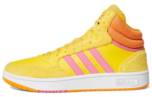 Кроссовки Adidas Neo Hoops 3.0 Skateboarding Unisex, желтый/розовый