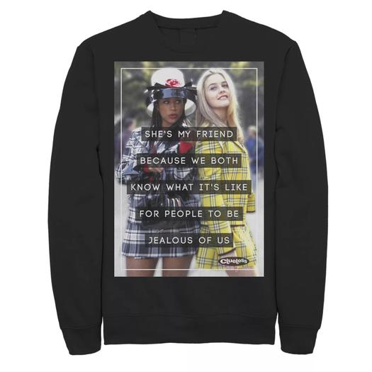 Мужской свитшот Clueless Cher & Dionne She's My Friend Licensed Character