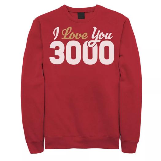 Мужской свитшот с надписью «Marvel Avengers Endgame Iron Man I Love You 3000» Licensed Character