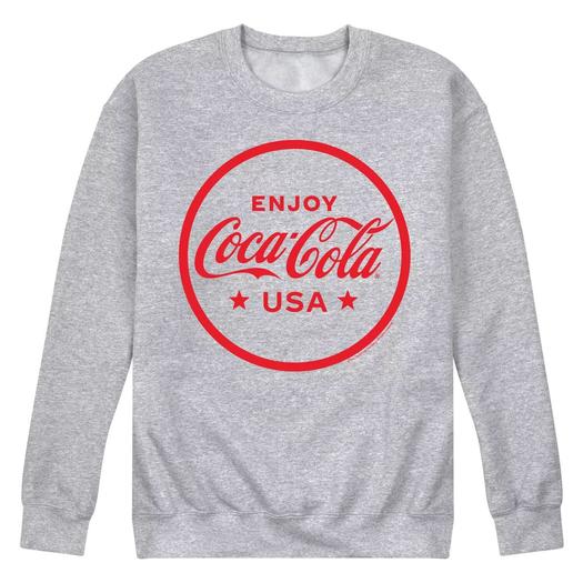 Мужской флисовый свитшот с рисунком Coca-Cola Enjoy CocaCola USA Licensed Character