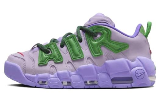 Винтажные баскетбольные кроссовки Nike Air More Uptempo унисекс, фиолетовый/зеленый