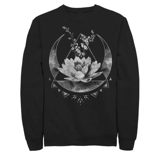 Мужской свитшот Lotus Sitting On Crescent Moon Generic