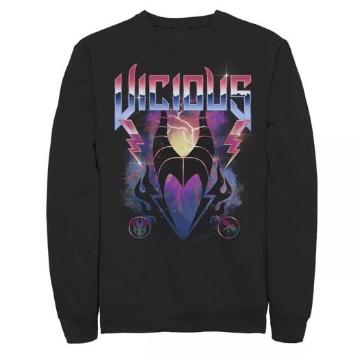 Мужской свитшот с портретом Disney Villains Maleficent Vicious Rock Licensed Character