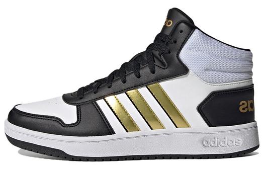 Кроссовки Adidas Neo Hoops 2.0 Vintage Basketball Male, белый/черный/золотой