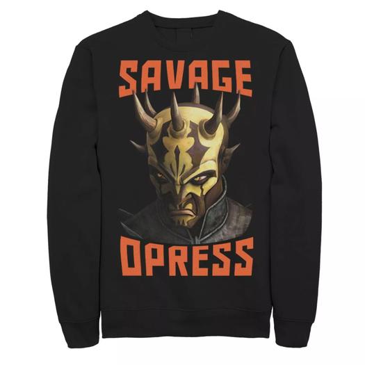 Мужской свитшот с большим лицом «Звездные войны: Войны клонов» Savage Opress Licensed Character