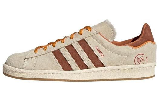 Кроссовки Adidas Originals Campus 80s, бежевый/темно-красный
