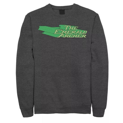 Мужской свитшот с постером и текстовым плакатом DC Comics The Emerald Archer Licensed Character