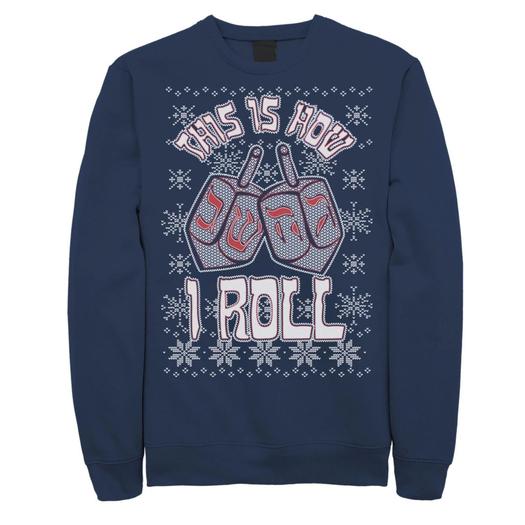 Мужской трикотажный свитшот This Is How I Roll Dreidel Licensed Character