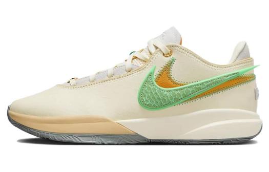 Кроссовки Nike LeBron 20, светло-бежевый/светло-зеленый