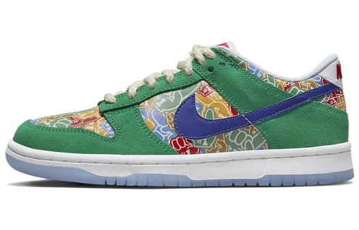Кроссовки Nike Dunk Low Foam Finger, зеленый/синий