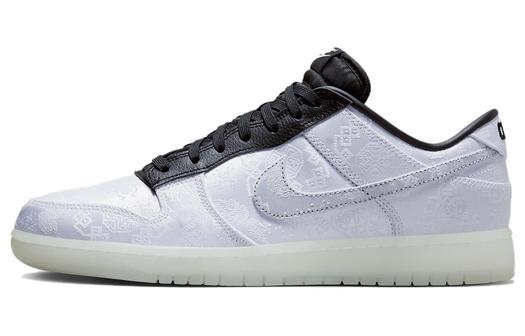 Кроссовки Nike Dunk Low CLOT Fragment, белый/черный