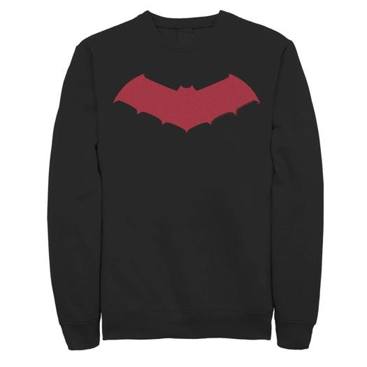 Мужской свитшот с логотипом DC Comics Batman Red Chest, Black Licensed Character, черный