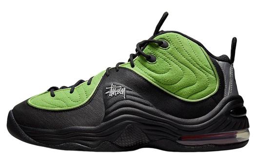 Кроссовки Nike X Stussy Air Penny 2, черный/зеленый