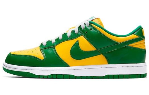 Кроссовки Nike Dunk Low, зеленый/желтый