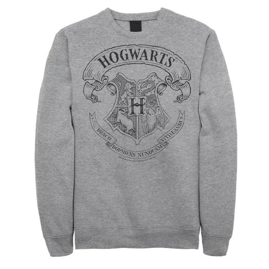 Мужской простой флисовый пуловер с рисунком герба Хогвартса Harry Potter