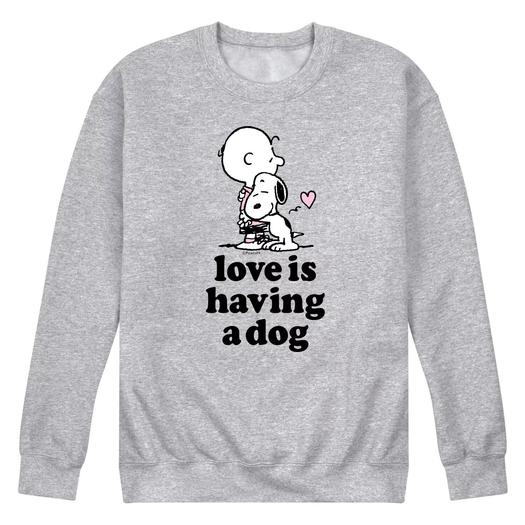 Мужской свитшот с собакой Peanuts Love Is Have Dog Licensed Character