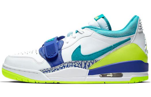 Кроссовки JORDAN Legacy 312 Low Ultramarine Neon Yellow Aquamarine