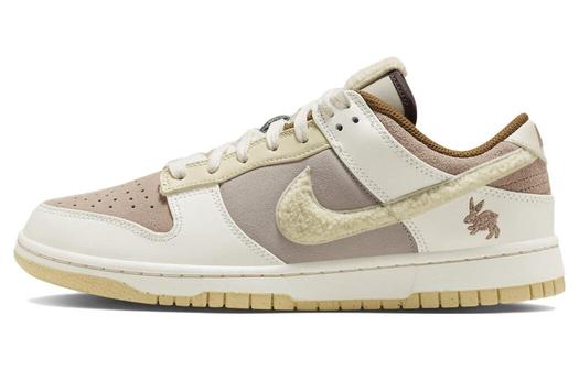 Кроссовки Nike Dunk Low Retro PRM, серо-коричневый/белый