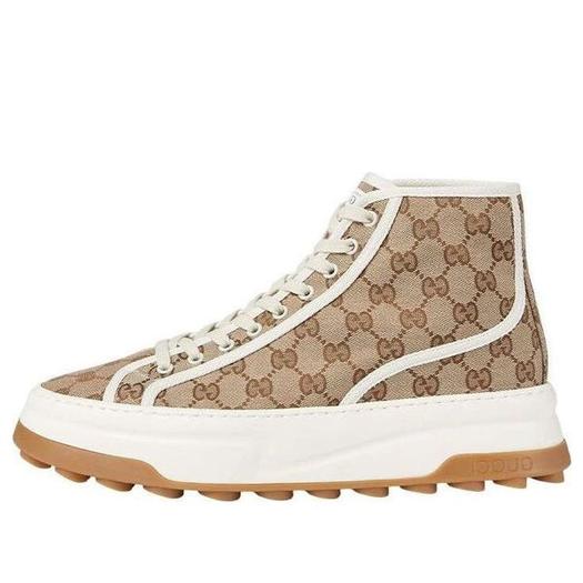 Кроссовки Gucci Tennis 1977 High-Top Sneakers 'Tan White', цвет tan/white
