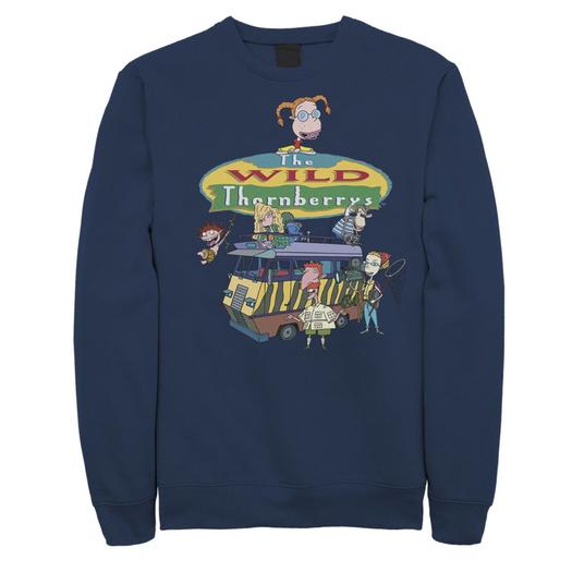 Мужской свитшот с логотипом The Wild Thornberrys Family RV Nickelodeon, синий