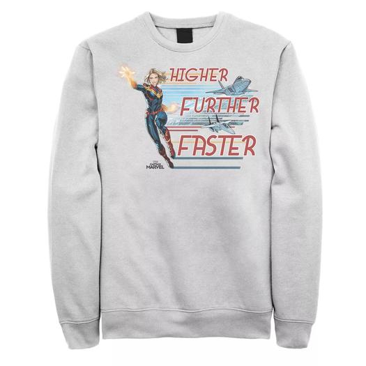 Мужской свитшот Marvel Captain Marvel Retro Jets Catch Phrase