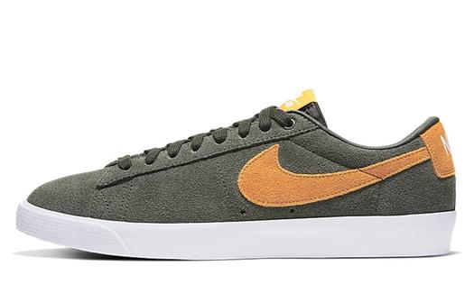 Кроссовки Nike Sb Blazer Low Gt, темно-зеленый/оранжевый
