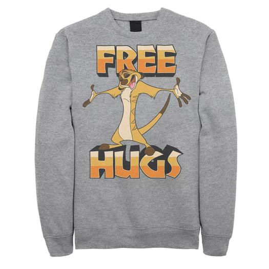 Мужской свитшот Disney The Lion King Timon Free Hugs
