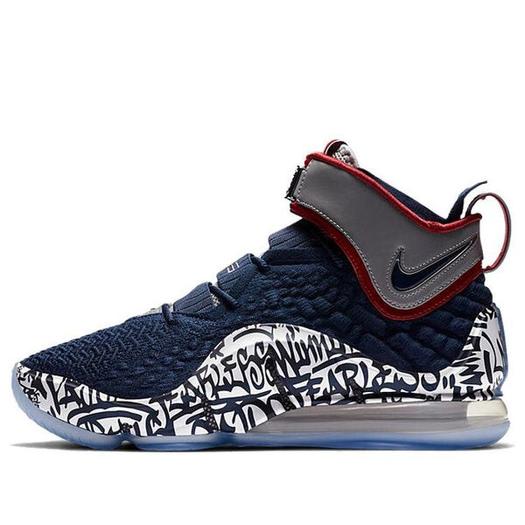 Кроссовки Nike LeBron 17 EP 'LeBron 4 Cold Blue Graffiti', синий