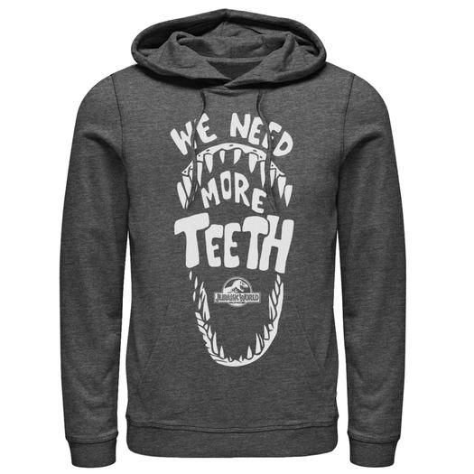Мужской пуловер с рисунком Jurassic World We Need More Teeth Licensed Character