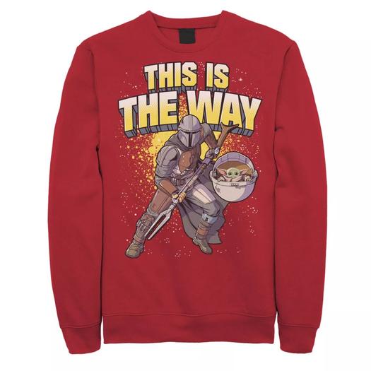 Мужской свитшот в позе действия «Звездные войны: Мандалорец This Is The Way» Star Wars