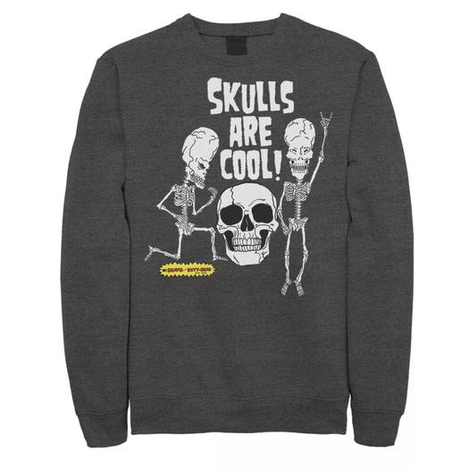 Мужской свитшот Beavis and Butt-Head Skull Are Cool Licensed Character