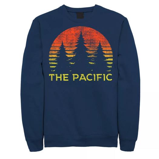 Мужской свитшот с эскизом The Pacific Trees Sunset Circle Licensed Character