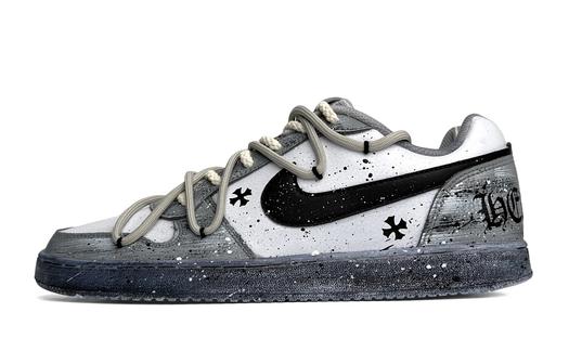 Кроссовки Nike EBERNON Skateboard Shoes Men Low-Top Gray White Black