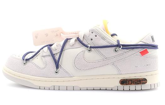 Кроссовки Nike Dunk Low Off-White Lot 18. белый/синий
